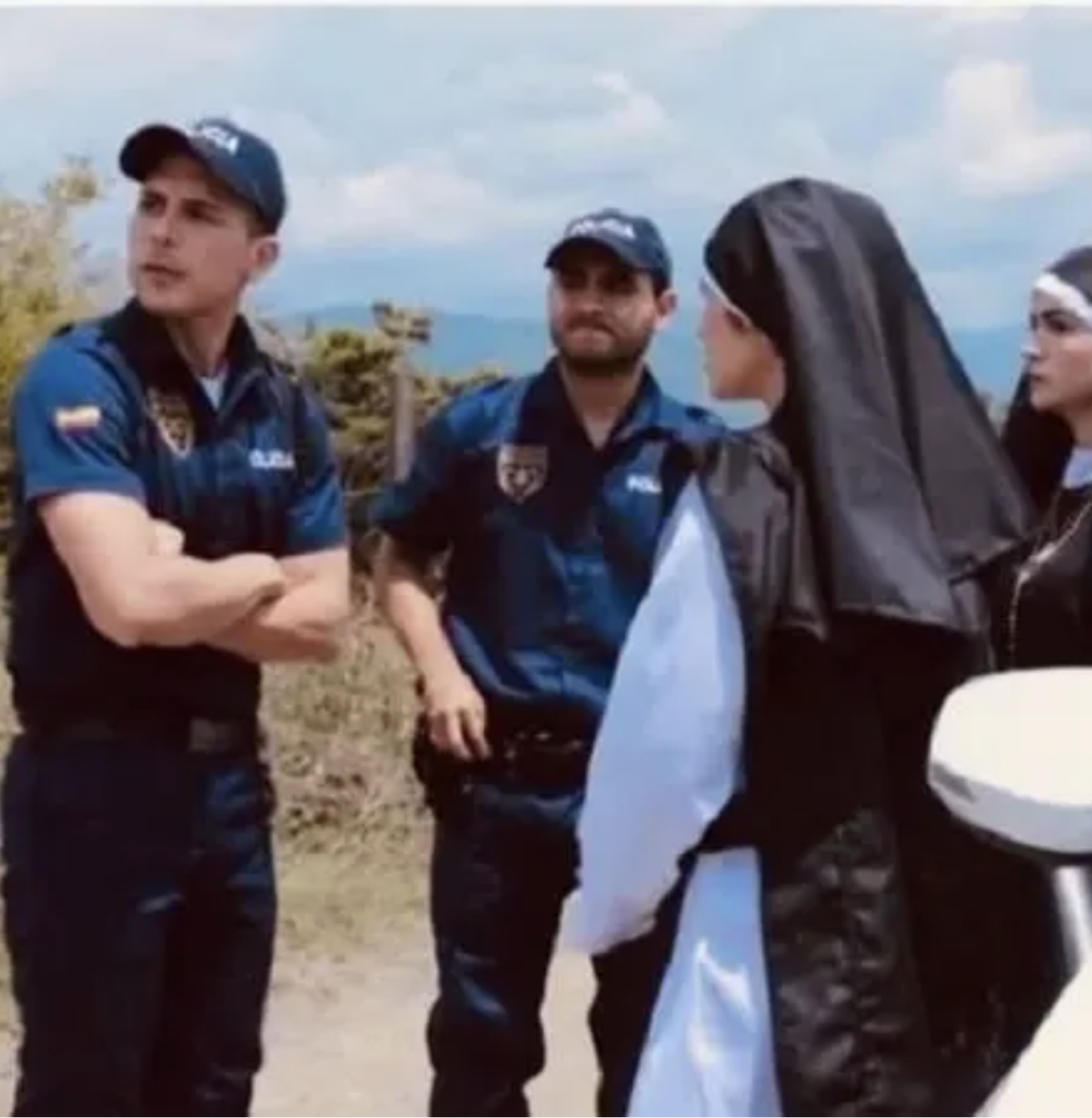 2 white nuns being searched by police special video