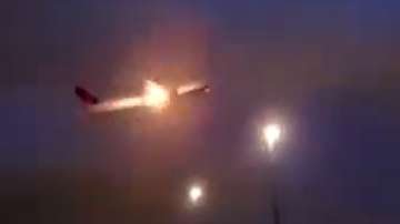 [VIDEO] Boeing 777-300ER aircraft caught fire right after take-off